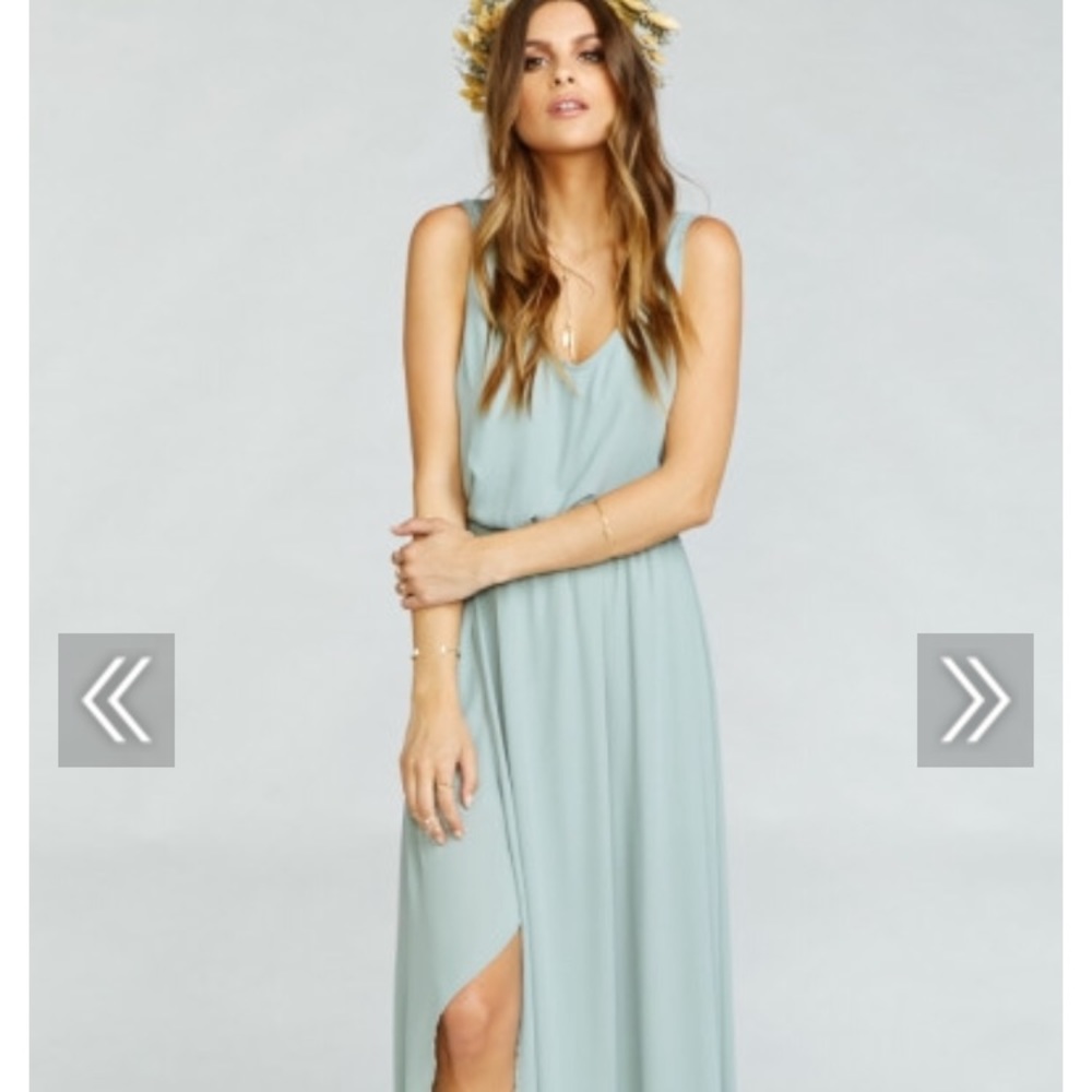 Show Me Your Mumu Kendall Maxi Dress (Silver Sage)